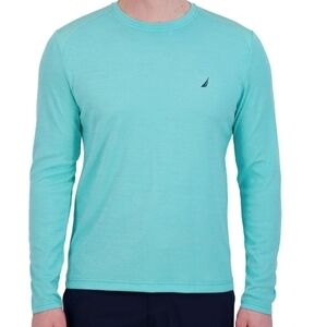 Nautica Men's Turquoise Long Sleeve Tee